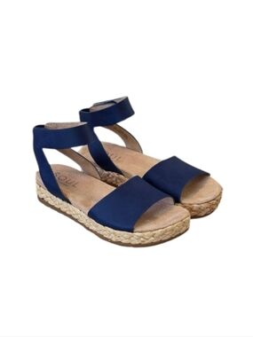 Soul Naturalizer Navy Blue Deara Ankle Strap Flatform Sandals Size 6.5M